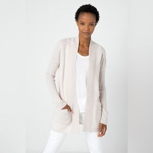 Kinross Lssc2-120 Open Cardigan W/pockets Great Used Condition 100%Cashmere Sm P